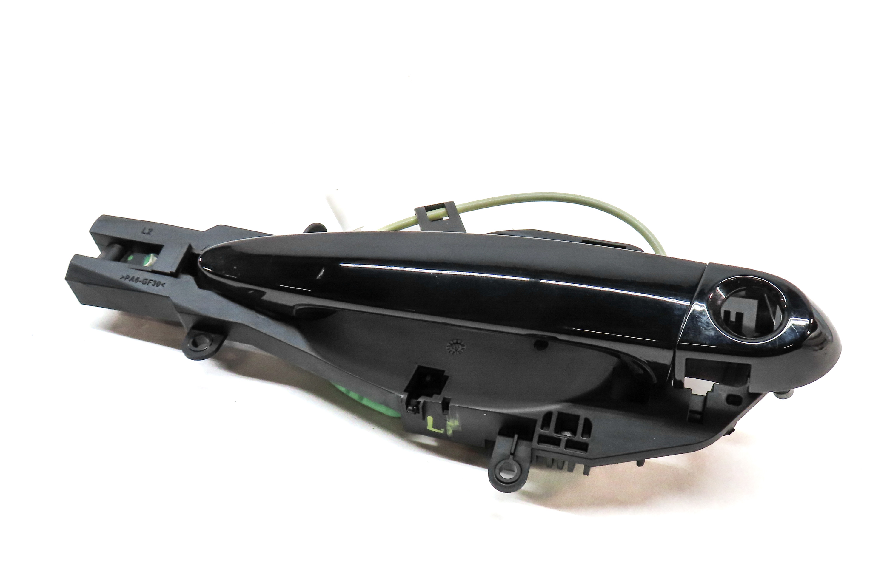 08-11 BMW 328i 335i (12-15 X1) LEFT DRIVER COMFORT ACCESS DOOR HANDLE (BLACK) — exact item pictured